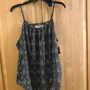 Faded Glory Black and White Floral Camisole